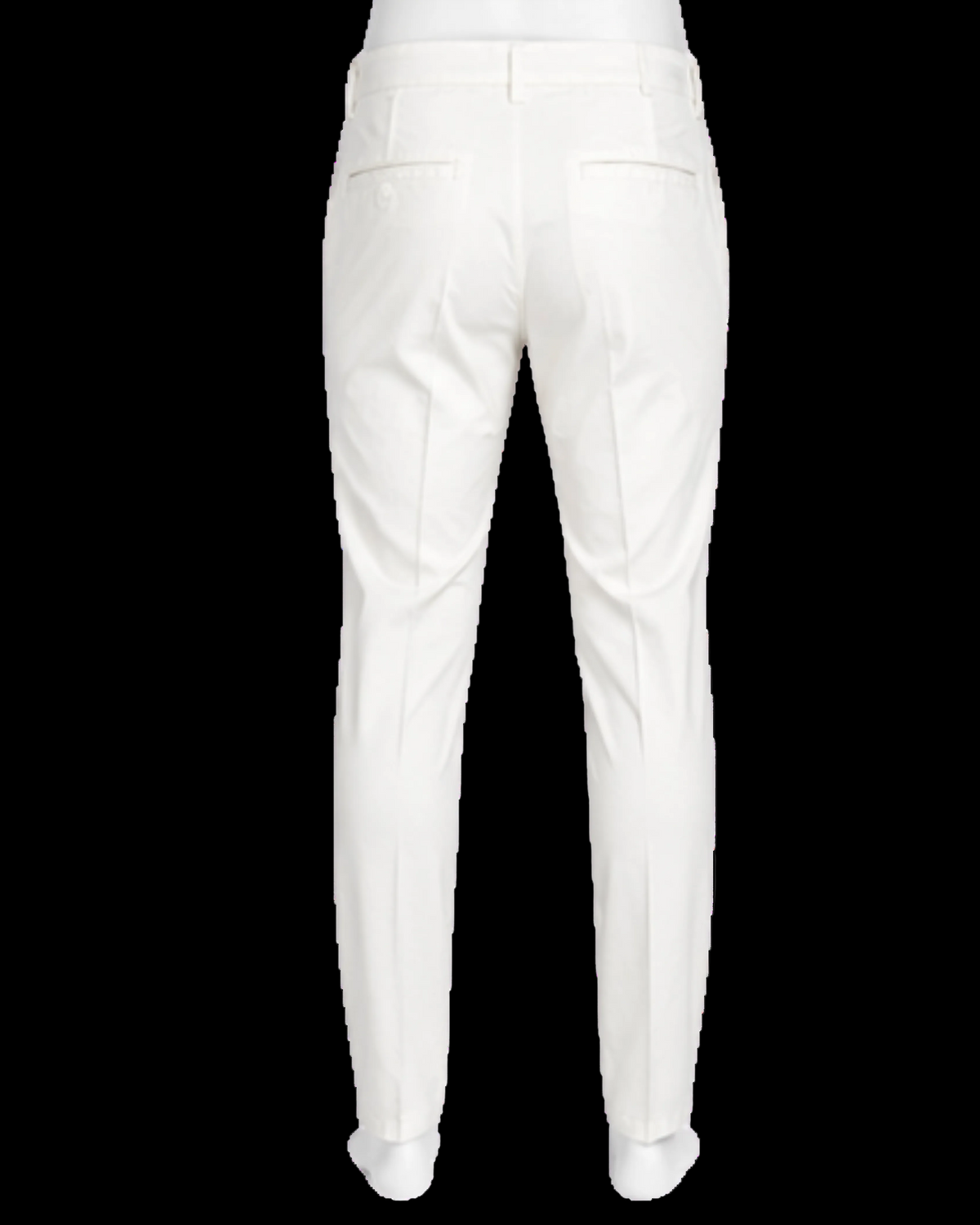 Pantalone Uomo in Cotone Rasato Bianco - Sartoriale Elegante