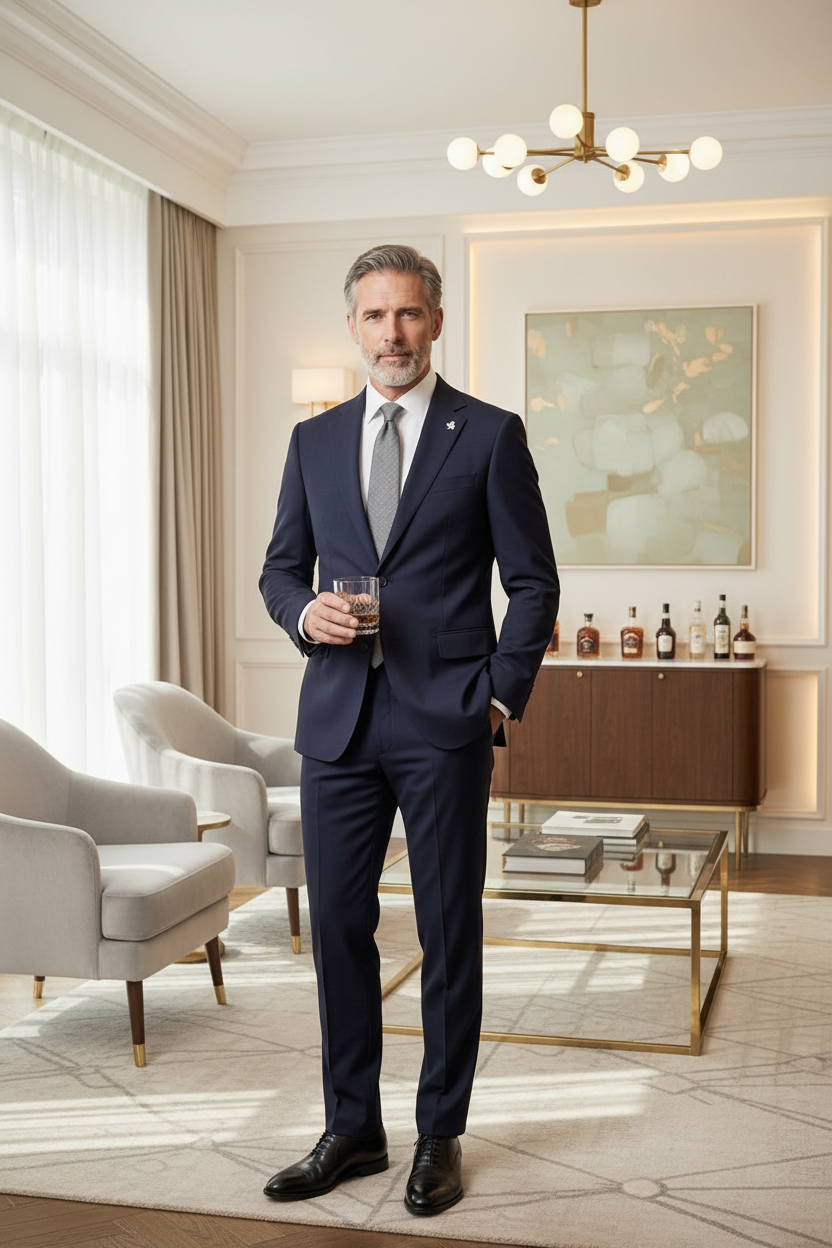 Abito Sartoriale Uomo Blu Notte – Il Classico Senza Tempo